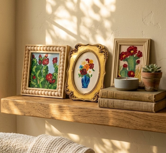 Artful Accents: Framed Hand-Painted Originals