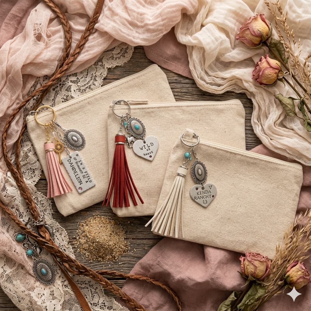 Artisan Charm Makeup Bags