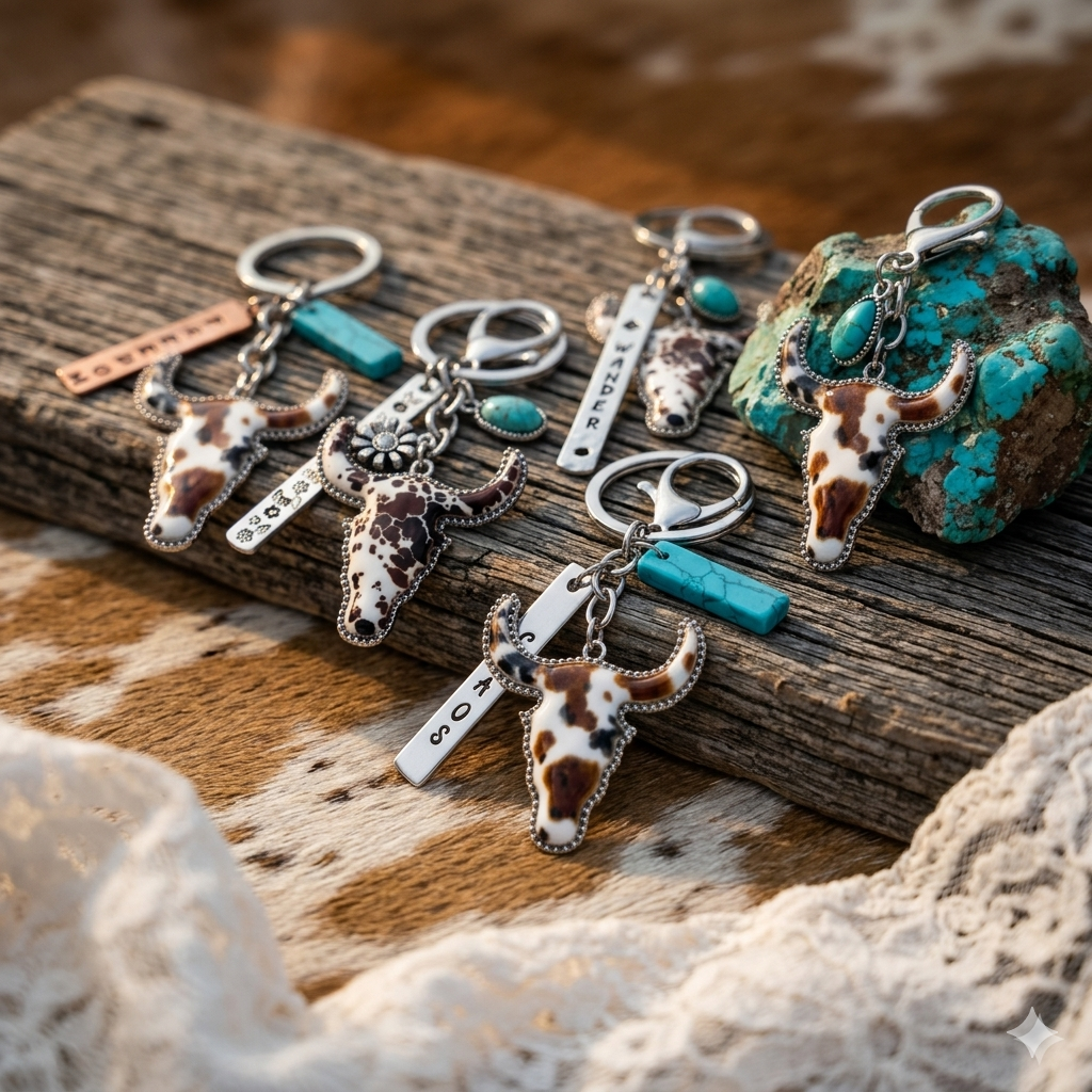 Desert Soul Skull Keychain