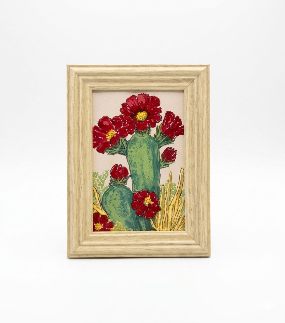 Desert Bloom: Hand-Painted Original