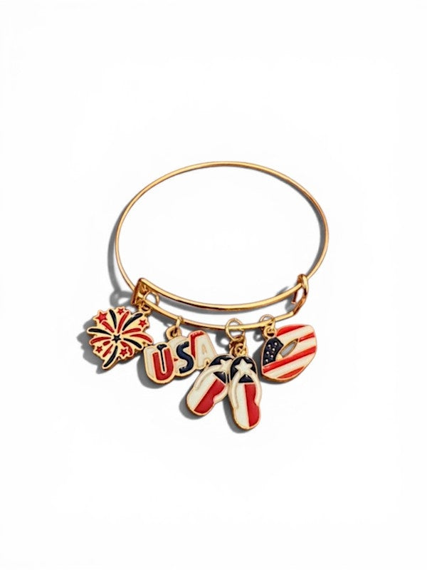 Star-Spangled Summer Expandable Charm Bangle