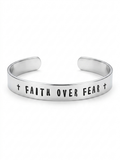 Faith Over Fear Cuff Bracelet