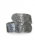 Elegant floral hand-crafted wrap ring