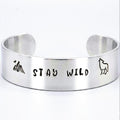 "Stay Wild" Hand-Stamped Cuff