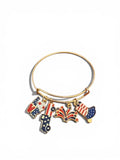 Born in the USA Expandable Charm Bangle
