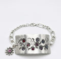 Midnight Garden Hand-Stamped Link Bracelet