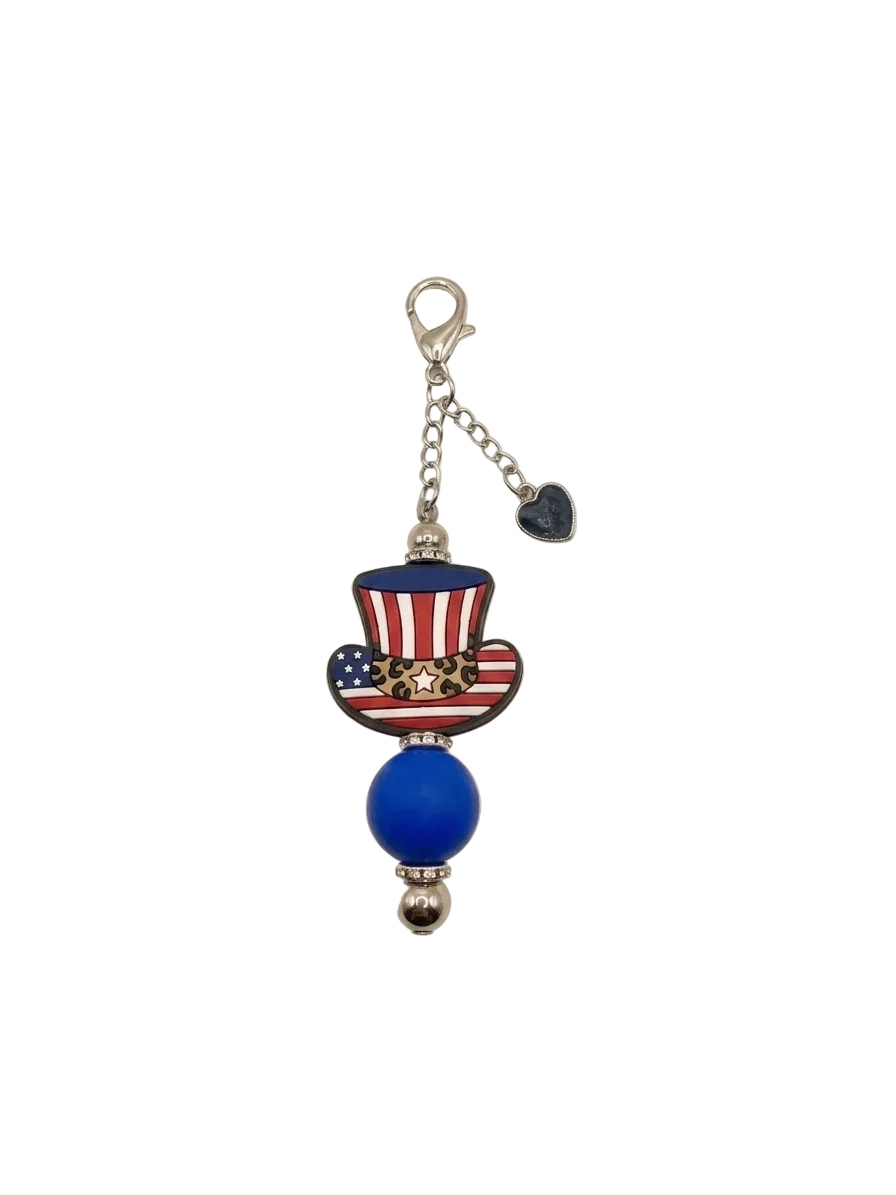Patriotic Uncle Sam Top Hat Tumbler Charm