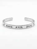 "Born with Grit" Hand-Stamped Cuff