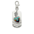 Western Wildflower Heart Keychain
