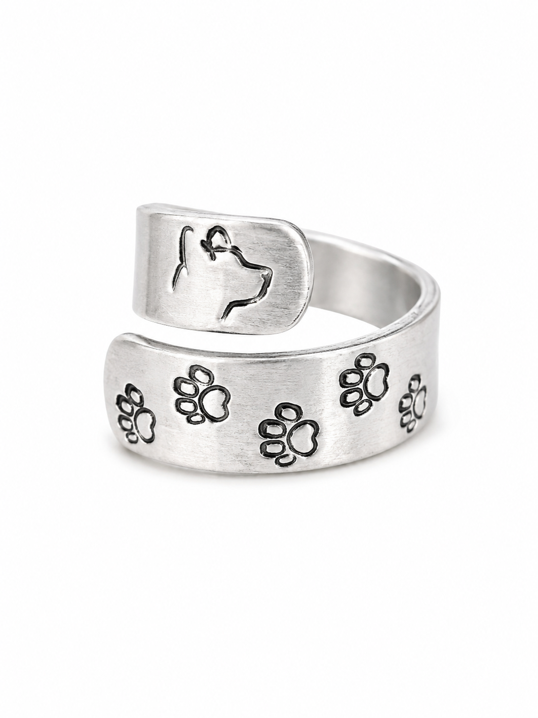 PAWsitive Impact Hand-Stamped Wrap Ring