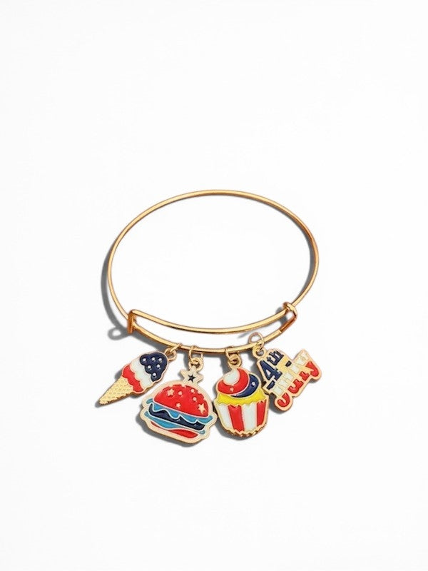 Patriotic Cookout Expandable Charm Bangle