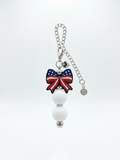 Star-Spangled Bow Tumbler Charm | Patriotic Summer Accessory