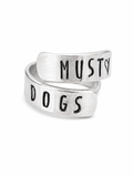 Must Love Dogs Hand-Stamped Wrap Ring