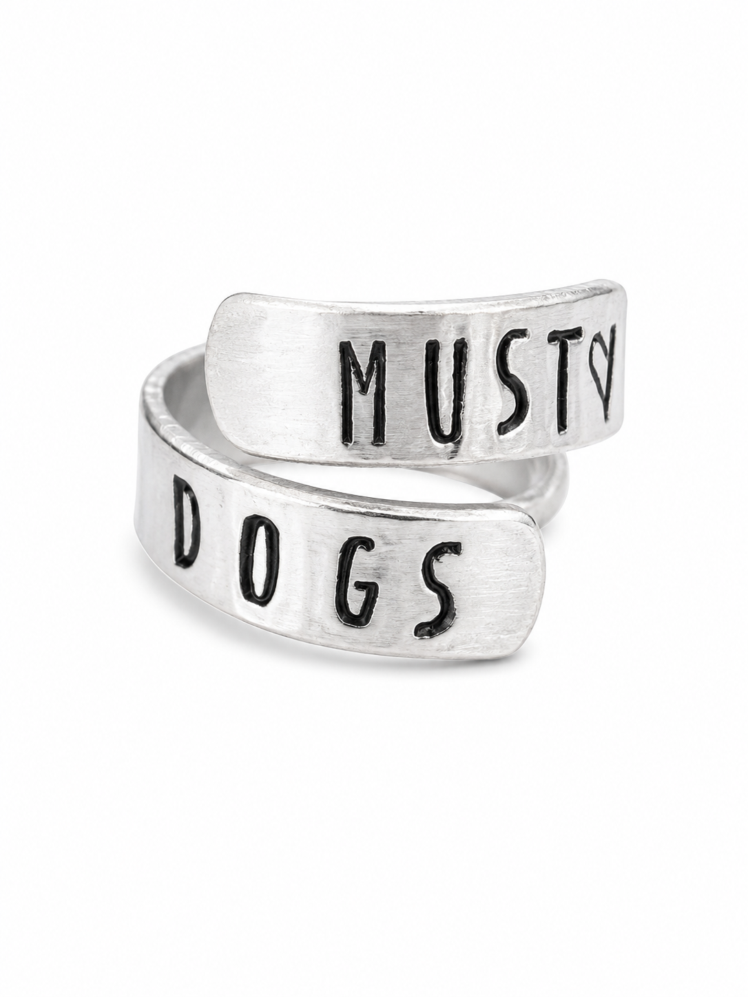 Must Love Dogs Hand-Stamped Wrap Ring