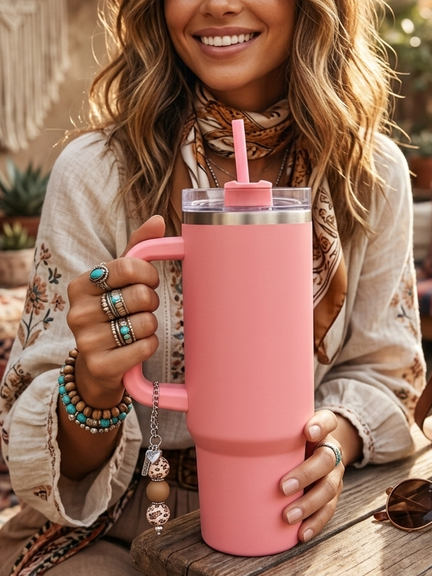 Tumblers + Handcrafted Artisan Tumbler Charms