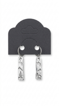 Mountain Bear Handstamped Aluminum Bar Earrings