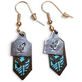 Hand-Stamped Cactus & Cattle Tag Dangle Earrings