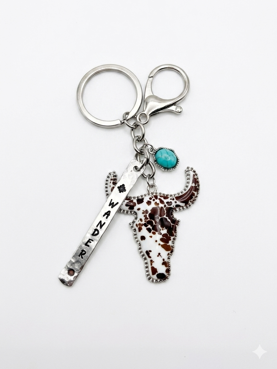 Desert Soul Skull Keychain
