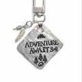 Adventure Awaits Handstamped Keychain