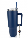 Land of the Free Tumbler Charm & Matte Navy Tumbler Set