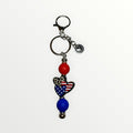 Patriotic Cowboy Boot Keychain