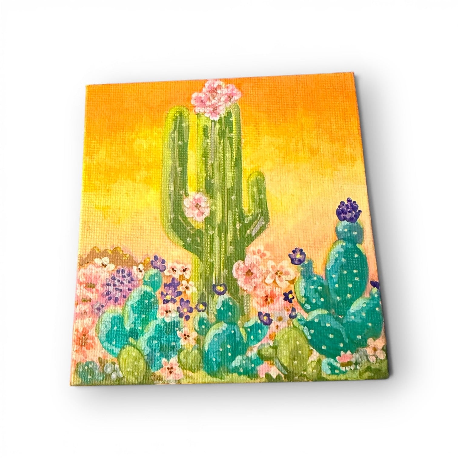 Desert Bloom: Original Acrylic on Canvas