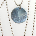 Hand-Stamped Floral Aluminum Pendant Necklaces – Western Grunge Boho Charm