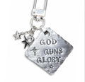 God,Guns,Glory|Handstamped Keychain