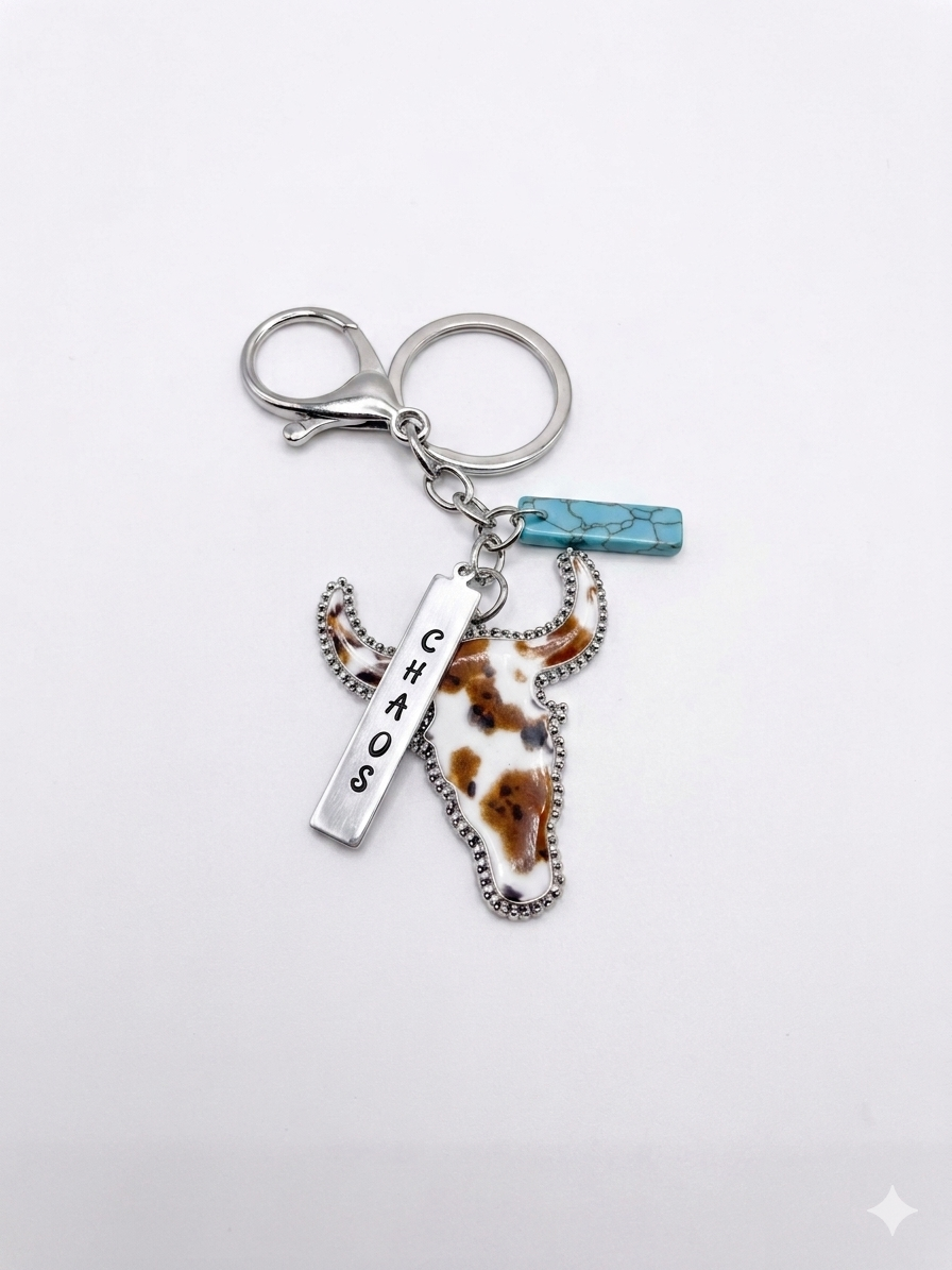 Desert Soul Skull Keychain