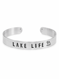 Lake Life Cuff Bracelet | Hand-Stamped Polished Aluminum Cuff