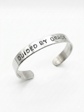 Guided by Grace Hand-Stamped Aluminum Cuff