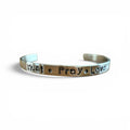 "Hunt, Pray, Love" Cuff Bracelet - Hand-Stamped Aluminum Jewelry