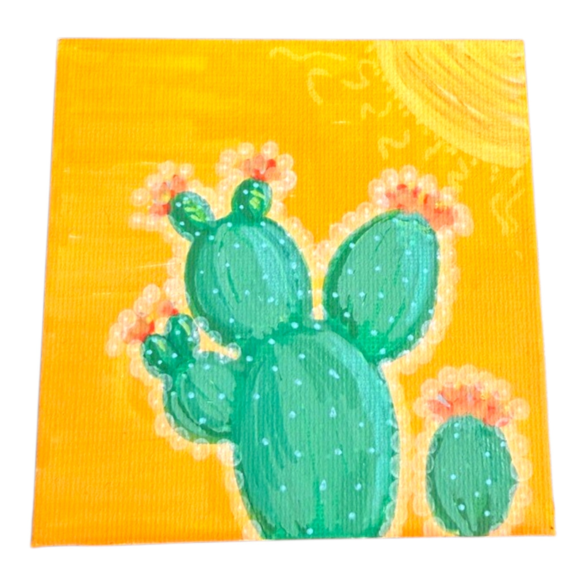 The Desert Sun Set: Original 4x6 Acrylic Canvas Pair