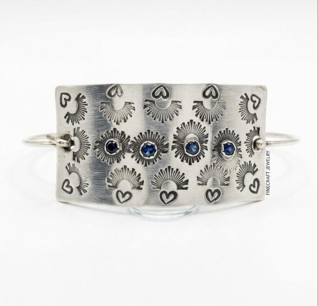 Desert Sun & Hearts Statement Bangle