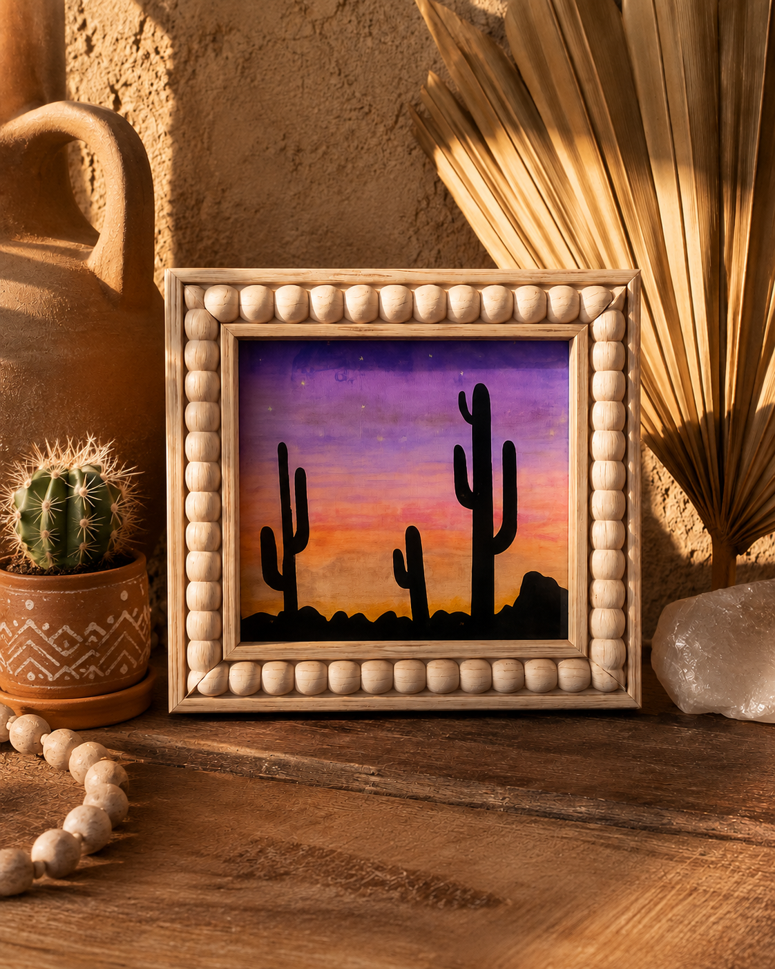 Sky | Original Framed Acrylic Painting | 4" x 4"