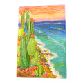 Original 4x6 Acrylic Painting - Desert Ocean Sunset Canvas Art