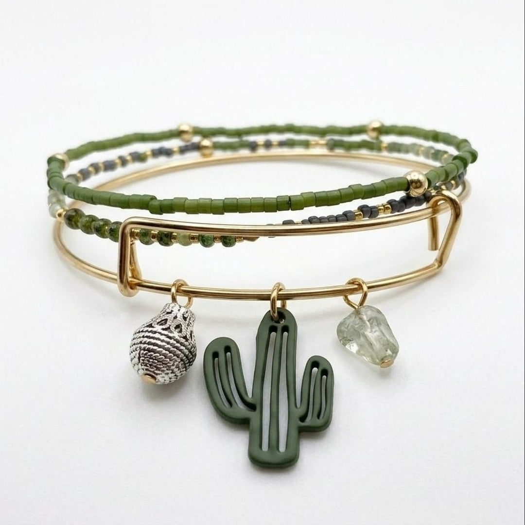 Cactus + Charms Bangle