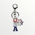 Patriotic USA Star Charm Keychain | Handcrafted Rhinestone American Pride Keychain