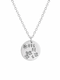 Hug Me Cactus Necklace | Hand-Pressed Polished Aluminum Pendant