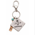 Go Anywhere Handstamped Keychain