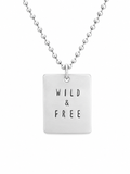 Wild & Free Necklace | Hand-Pressed Polished Aluminum Pendant