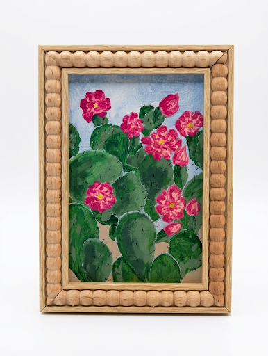 Blooming Prickly Pear Original Acrylic Painting