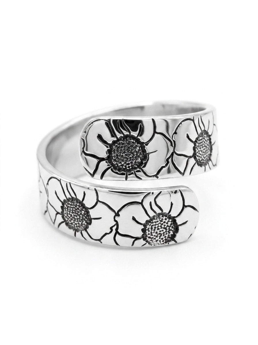 Sunflower Field Wrap Ring
