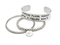 Hunting Flags, Punching Tags Bracelet Stack
