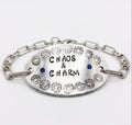 "Chaos & Charm" Hand-Stamped Link Bracelet