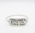 "Boots & Bling" Hand-Stamped Bangle