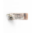 Handstamped chaos and charm keychain