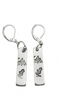 Desert Horizon Handstamped Aluminum Bar Earrings