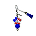 USA Paw Print Tumbler Accessory with Tassel