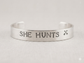 She Hunts Hand-Stamped Cuff